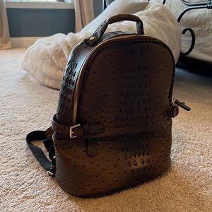 Faux crocodile backpack